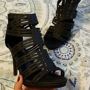 Geo Cutout Gladiator Heels